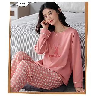 SCL促銷 粉紅熊 秋冬睡衣 長袖褲 中大尺碼 居家睡衣長袖褲套裝 23595 歷史價格詳細信息