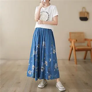 長裙  #G-009 純色百搭鬆緊束腰休閒款 歷史價格詳細信息