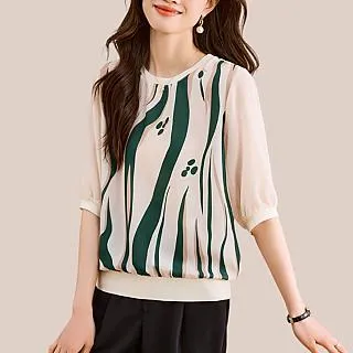 AKARA WM 梭織120g雪紡紗高質感半袖歐洲風上衣 歷史價格詳細信息