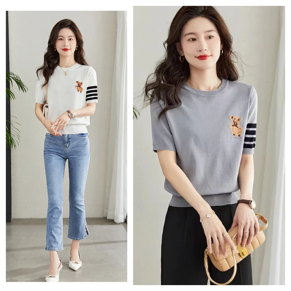 AKARA 冰絲涼感波浪紋雪紡氣質短袖上衣(涼感 雪紡 中大尺碼4XL可) 歷史價格詳細信息