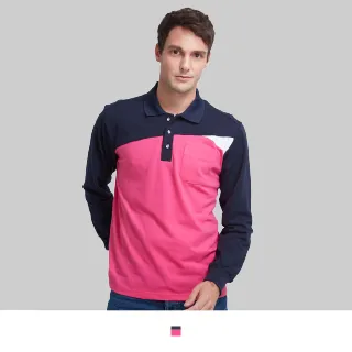 【男人幫】WW2013-領子時尚配色快乾棉長袖素面POLO衫 歷史價格詳細信息