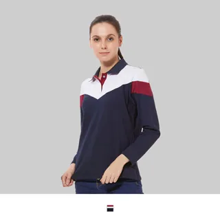 【男人幫】WW2954-時尚拼接配色快乾棉長袖素面POLO衫-女版 歷史價格詳細信息