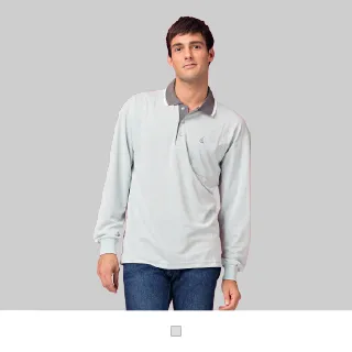 【男人幫】WW2914-時尚拼接配色快乾棉長袖素面POLO衫 歷史價格詳細信息