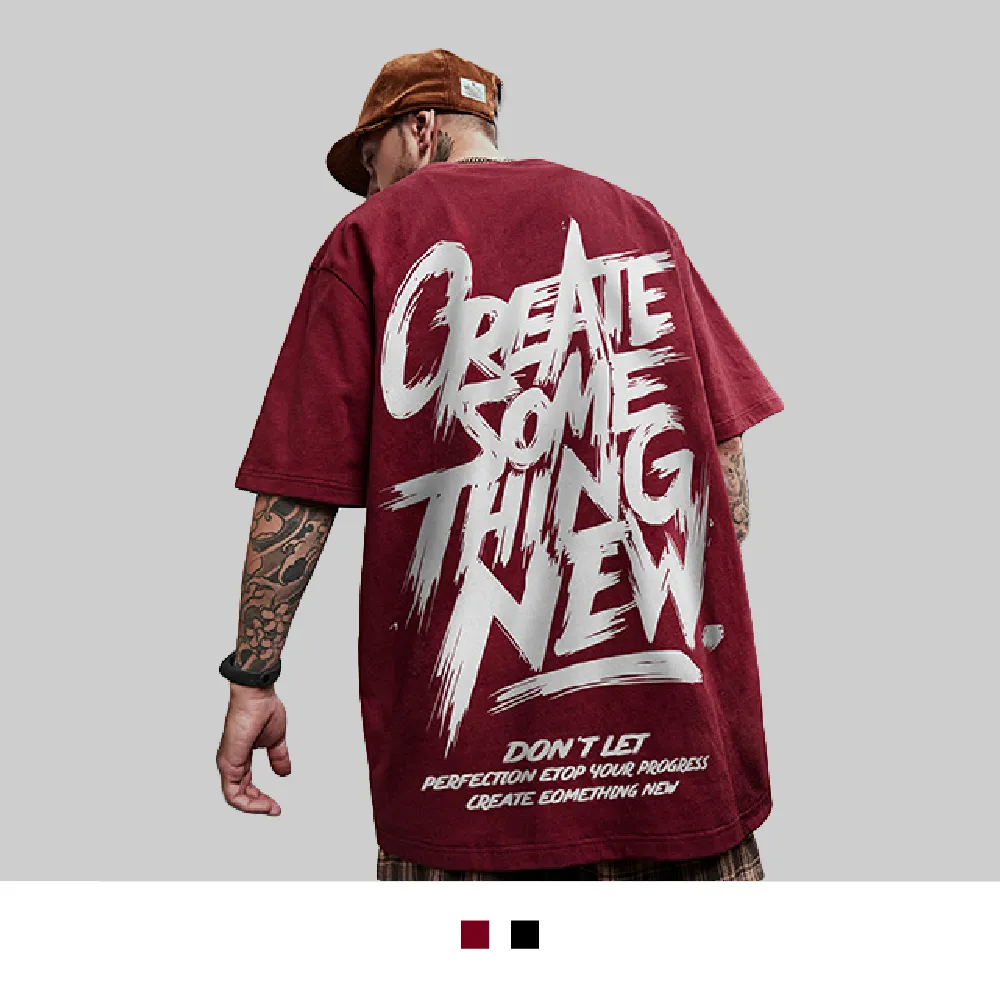 【男人幫】台灣製造韓系加大尺碼字母印花T(T8060)-紅色 歷史價格詳細信息