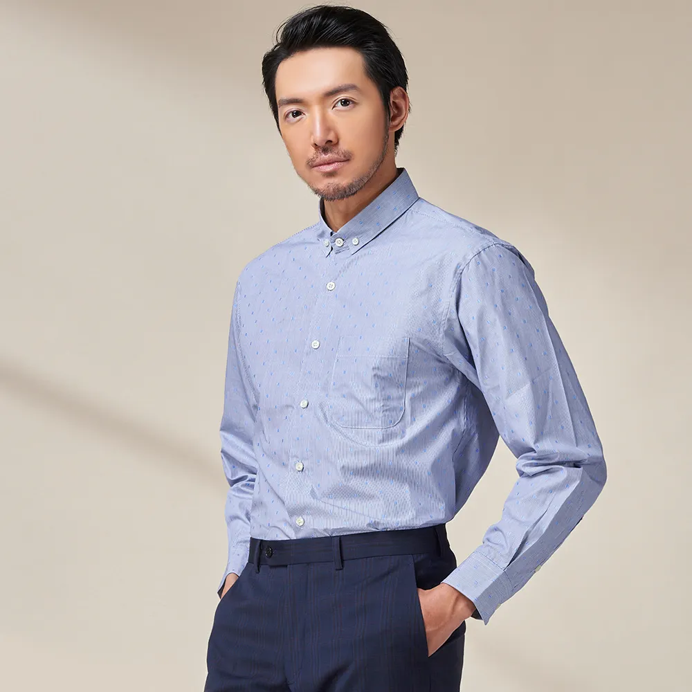 【BARONECE】氣質商務條紋長袖襯衫_藍(516451) 歷史價格詳細信息