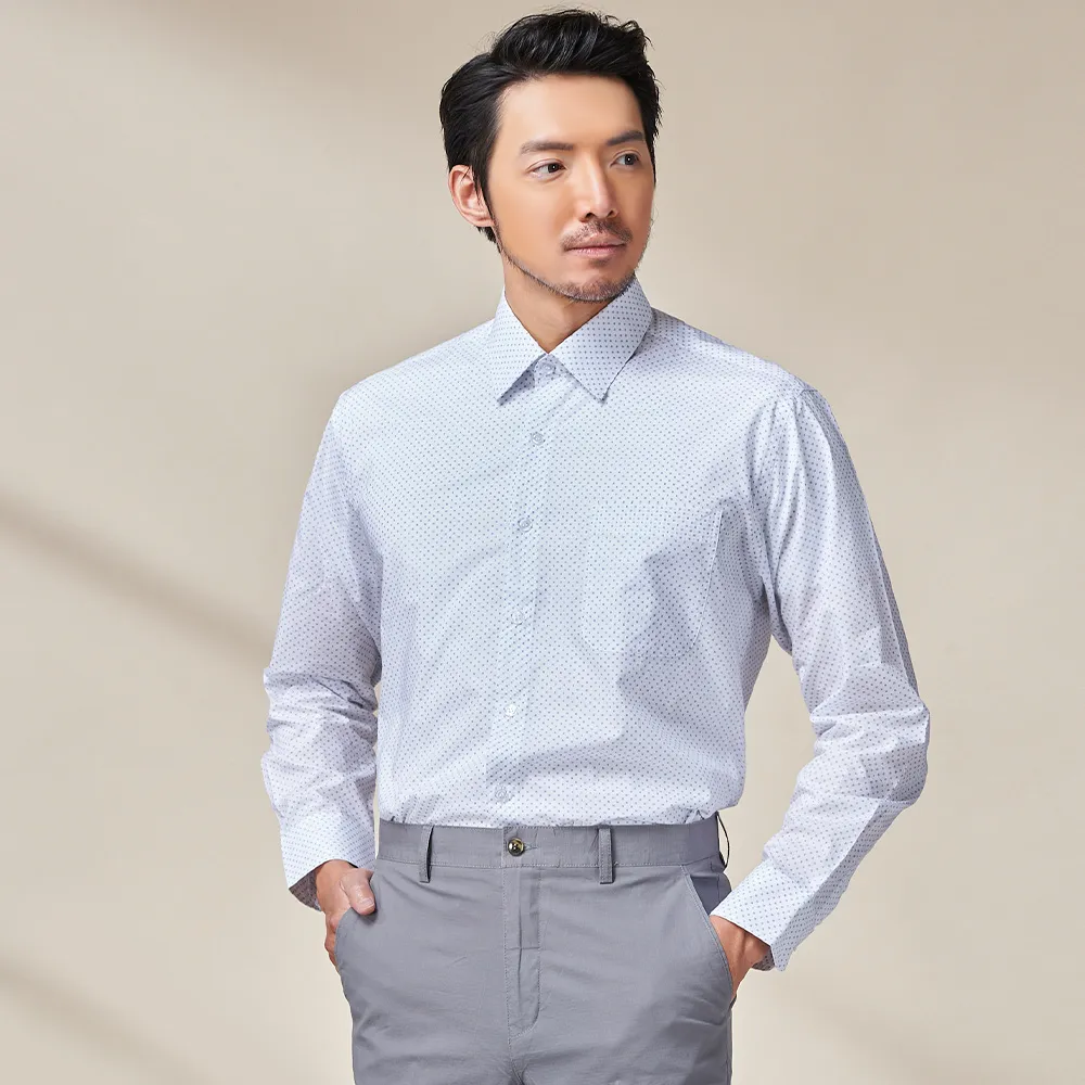 【BARONECE】義式風範進口純棉修身長袖襯衫_藍色(617428-09) 歷史價格詳細信息