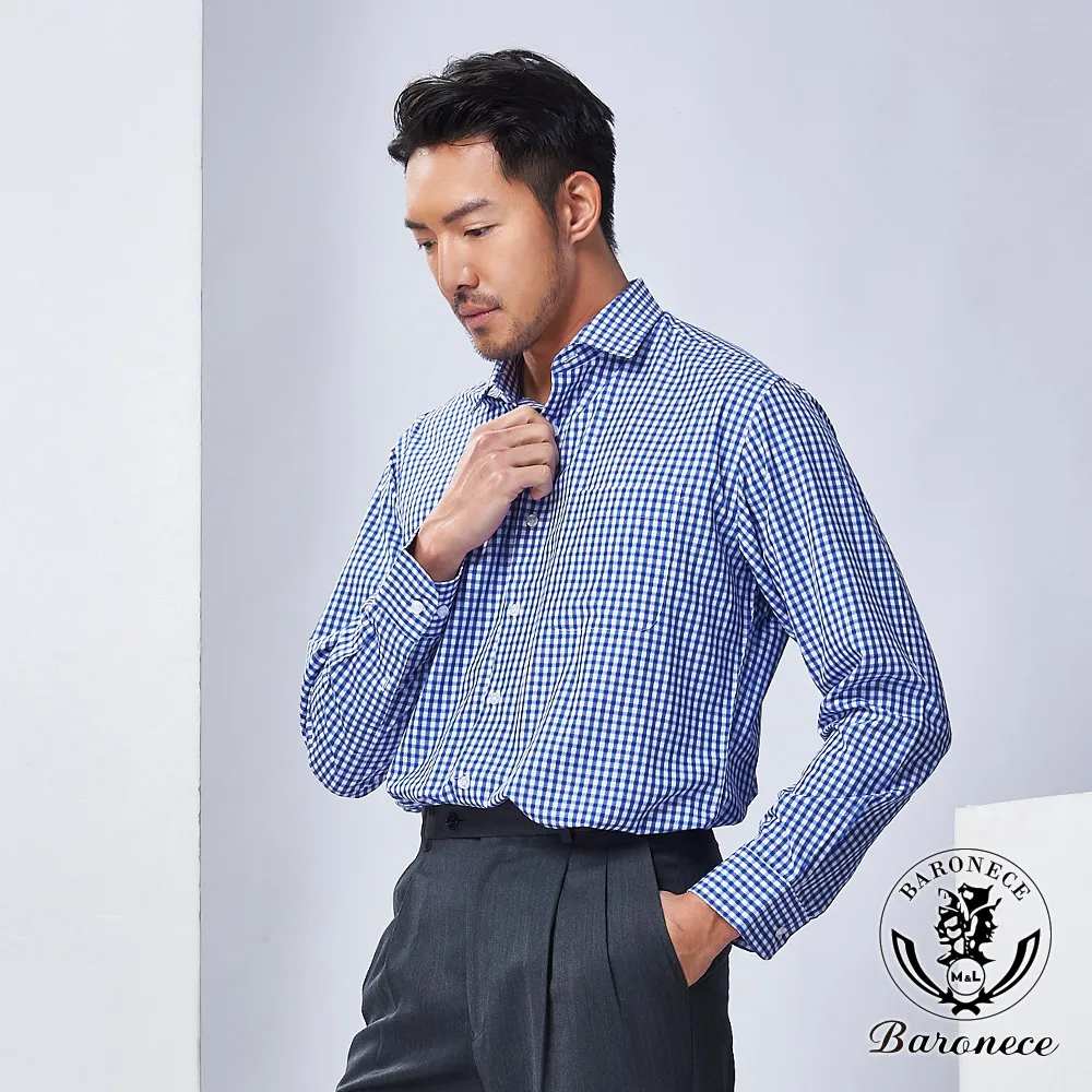 【BARONECE】優雅低調格紋西裝_深藍(619306-10) 歷史價格詳細信息