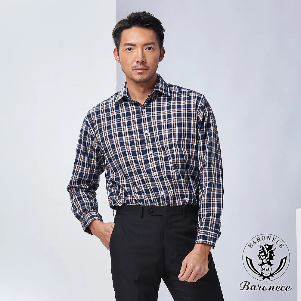 【BARONECE】優雅低調格紋西裝_深藍(619306-10) 歷史價格詳細信息