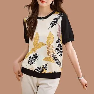 AKARA WM 梭織120g雪紡紗高質感半袖歐洲風上衣 歷史價格詳細信息