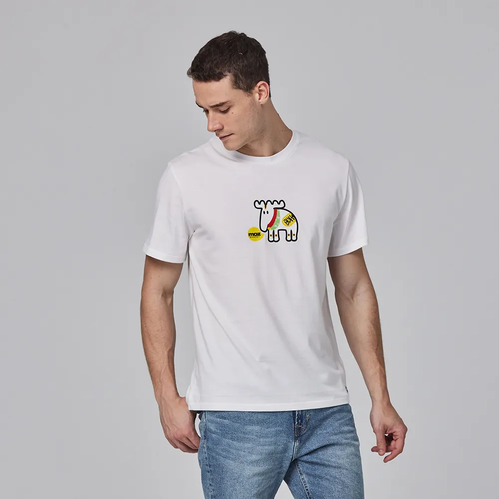 moz瑞典 招財駝鹿 舒適柔棉 100%純棉短T-萬年黑(亞洲版)女款 歷史價格詳細信息