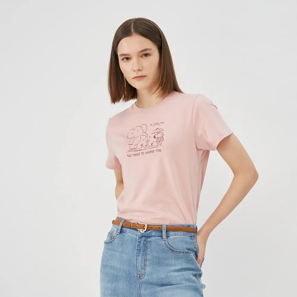 GIORDANO 女裝小象日常印花上衣-07 藍色 歷史價格詳細信息