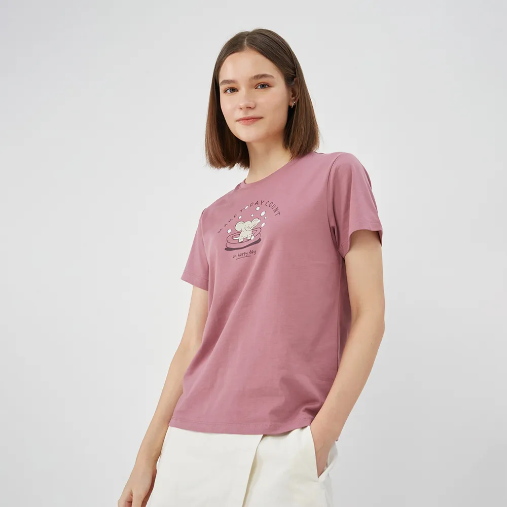 GIORDANO 女裝小象日常印花上衣-07 藍色 歷史價格詳細信息