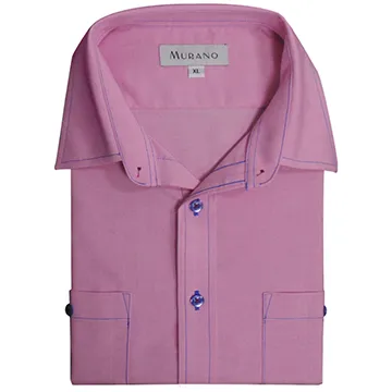 【MURANO】牛津撞線男款長袖襯衫 - 粉紅 歷史價格詳細信息