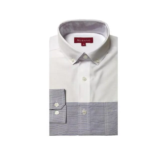 【MURANO】黑條紋修身長袖襯衫 M-3XL(台灣製、現貨、長袖、條紋、黑色) 歷史價格詳細信息