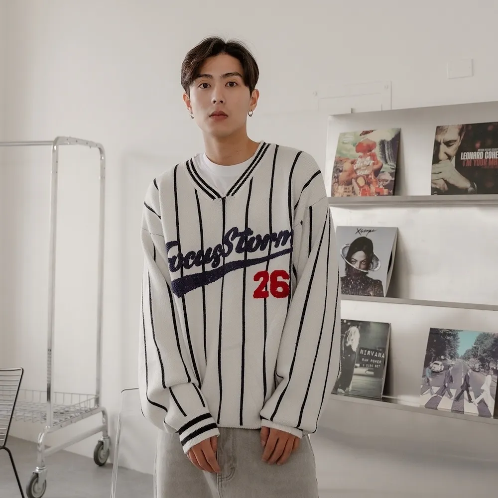 【AMERO】男裝 女裝 長袖毛衣 運動球衣風格 情侶裝 歷史價格詳細信息