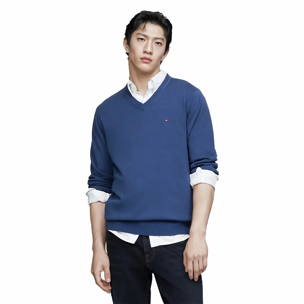 TOMMY 熱銷V領Logo針織毛衣-墨綠色 歷史價格詳細信息