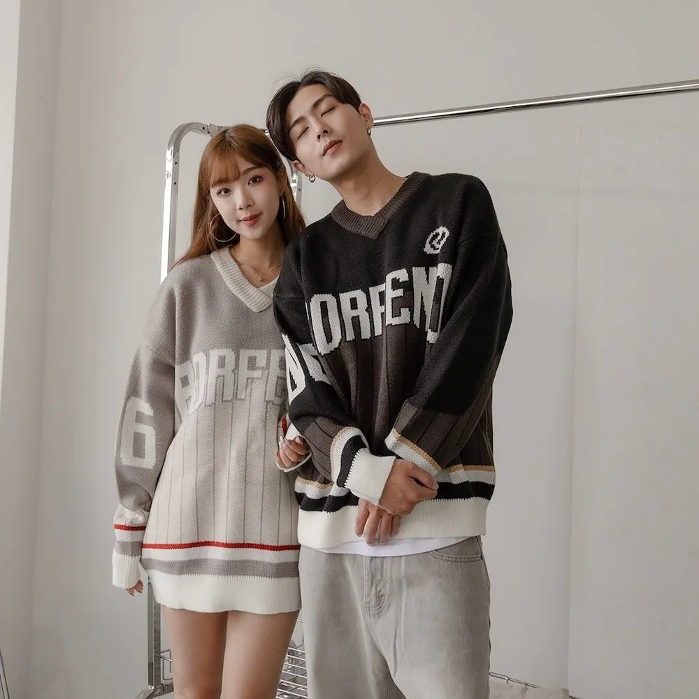 【AMERO】男裝 女裝 長袖毛衣 運動球衣風格 情侶裝 歷史價格詳細信息