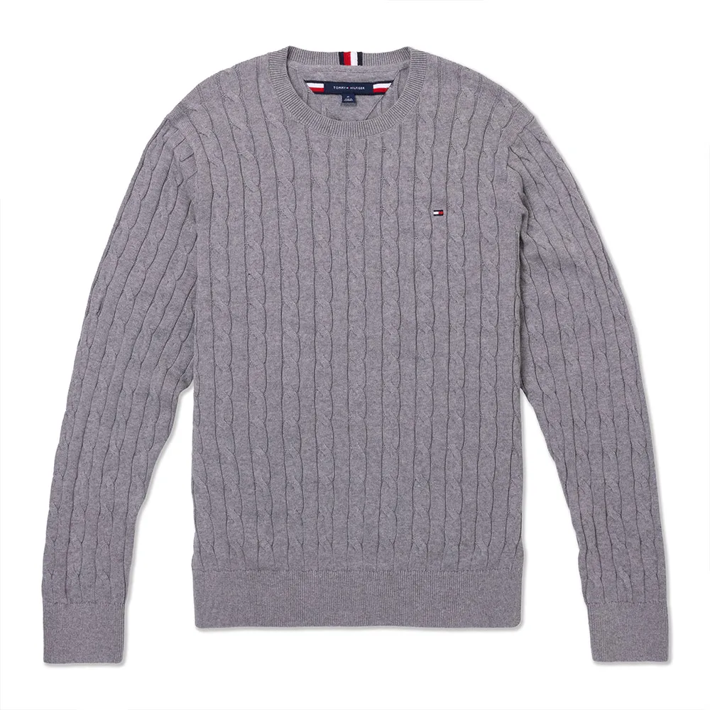 TOMMY 熱銷圓領刺繡小LOGO麻花針織毛衣-深藍色 歷史價格詳細信息