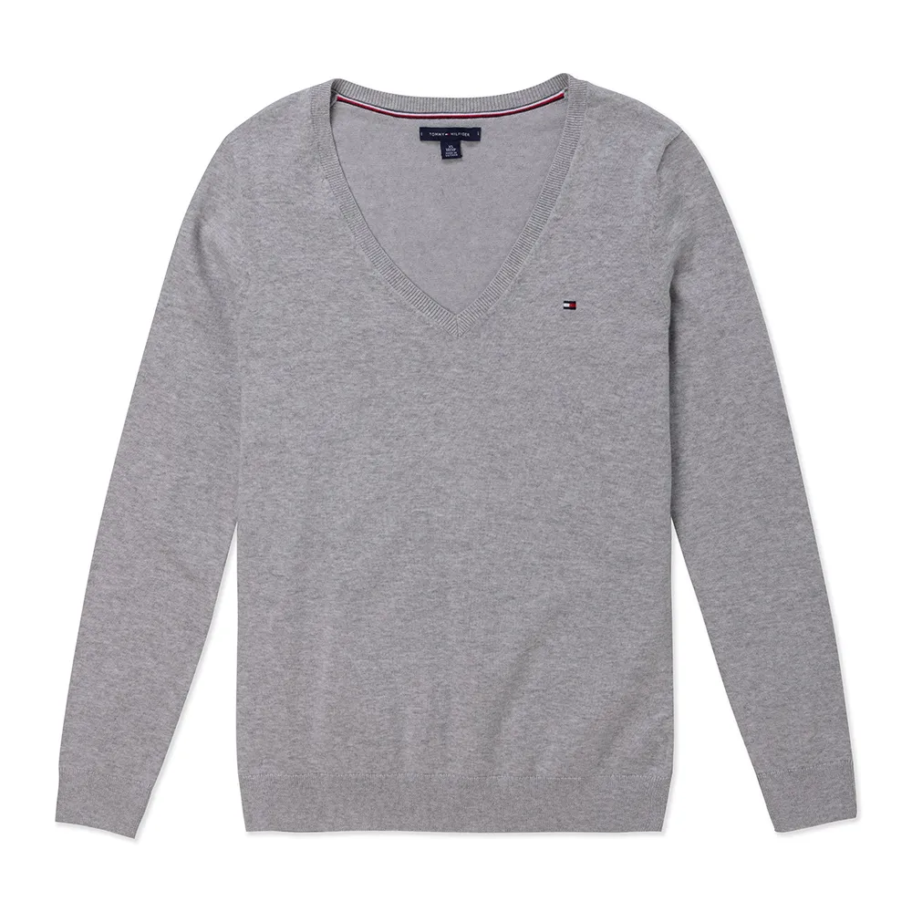 TOMMY 熱銷V領Logo針織毛衣-墨綠色 歷史價格詳細信息