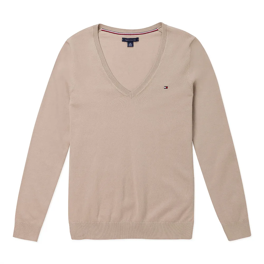 TOMMY 熱銷V領Logo針織毛衣-墨綠色 歷史價格詳細信息