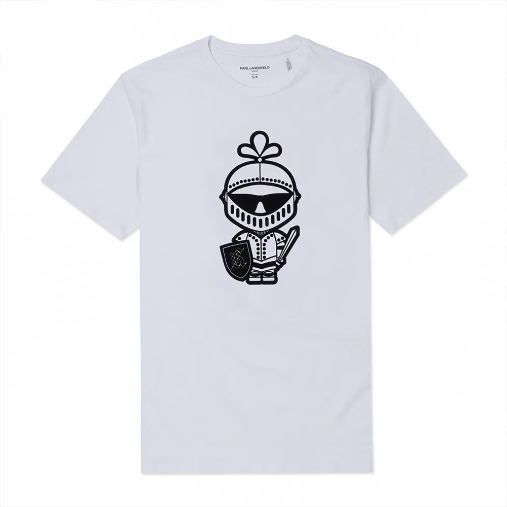 KARL LAGERFELD 老佛爺 熱銷刺繡圖案短袖Polo衫-白色 歷史價格詳細信息