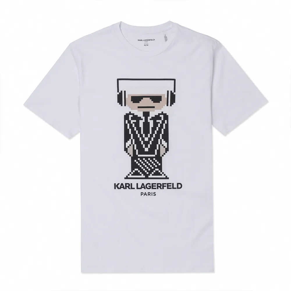 KARL LAGERFELD 老佛爺 熱銷刺繡圖案短袖Polo衫-白色 歷史價格詳細信息