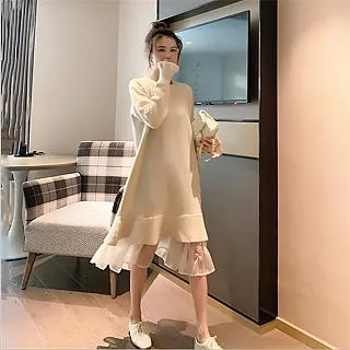 【秘密衣櫥】設計感斜領露肩長袖針織衫 歷史價格詳細信息