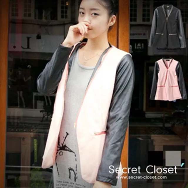 【秘密衣櫥】質感絨布無釦口袋西裝外套 歷史價格詳細信息
