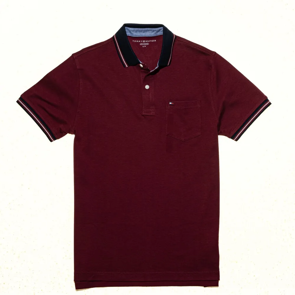 Tommy 小LOGO紅白滾邊口袋設計棉短POLO衫 深藍TH-78JA741410 歷史價格詳細信息