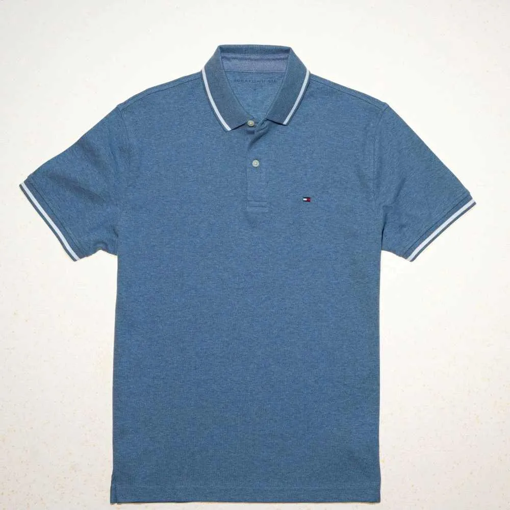 Tommy 小LOGO紅白滾邊口袋設計棉短POLO衫 深藍TH-78JA741410 歷史價格詳細信息