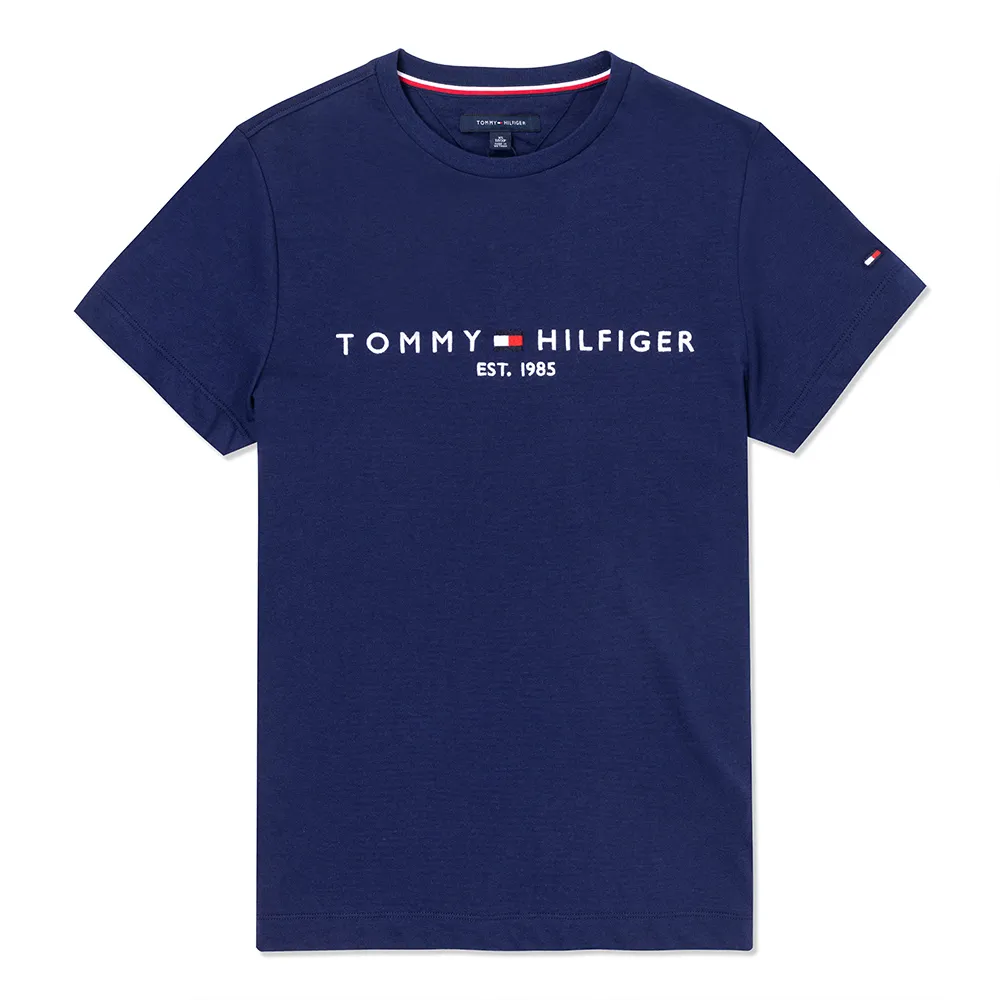 TOMMY 熱銷刺繡Logo圖案毛巾布連帽T恤-深藍色 歷史價格詳細信息