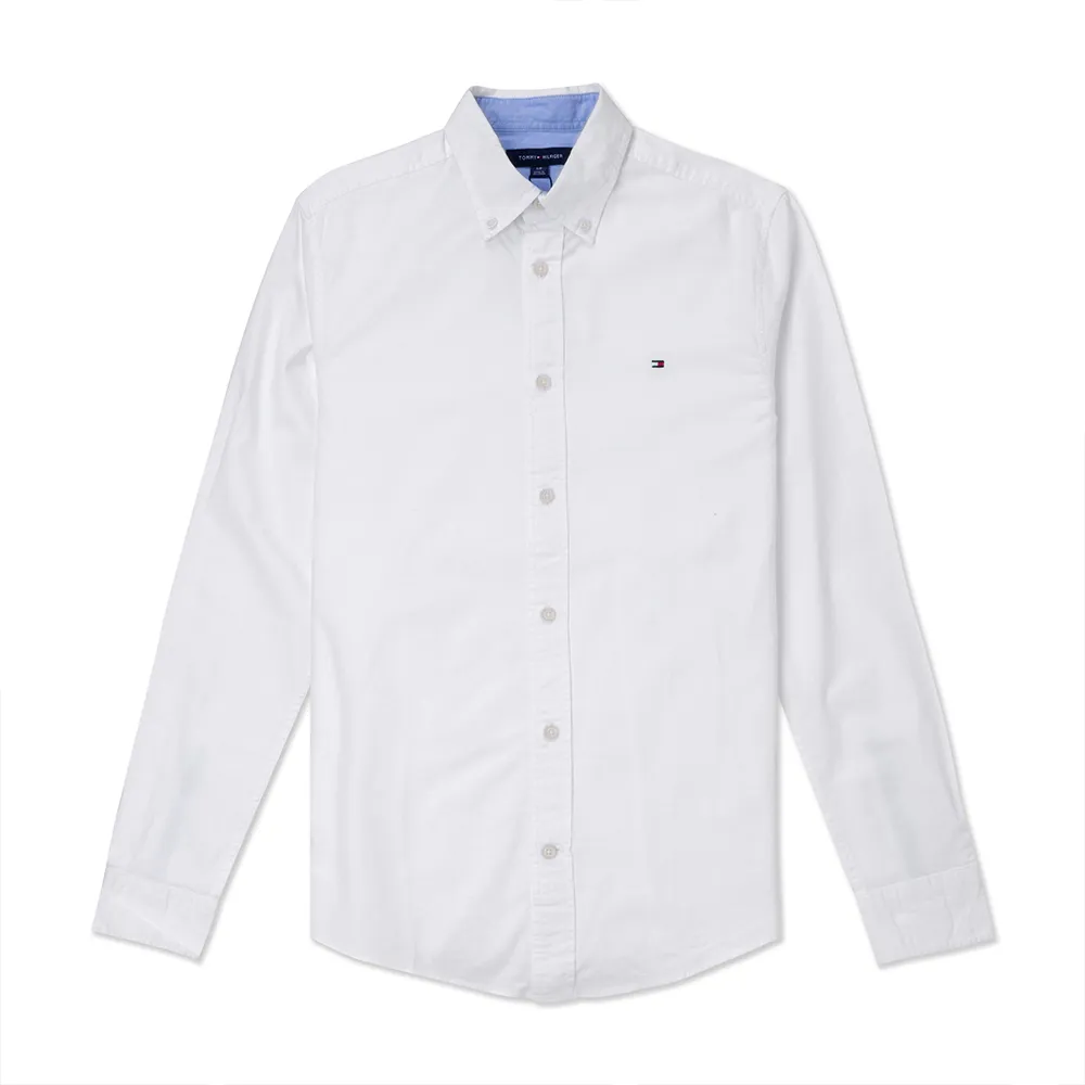 TOMMY 熱銷刺繡Logo長袖襯衫-藍白格紋色 歷史價格詳細信息