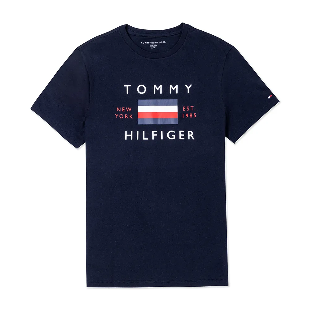 TOMMY 熱銷刺繡Logo圖案毛巾布連帽T恤-深藍色 歷史價格詳細信息
