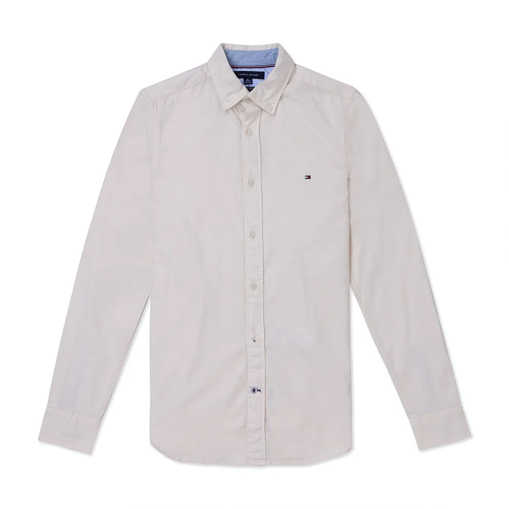 TOMMY 熱銷刺繡Logo長袖襯衫-藍白格紋色 歷史價格詳細信息