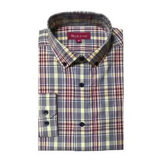 【MURANO】男格條紋長袖襯衫-深藍綠 歷史價格詳細信息