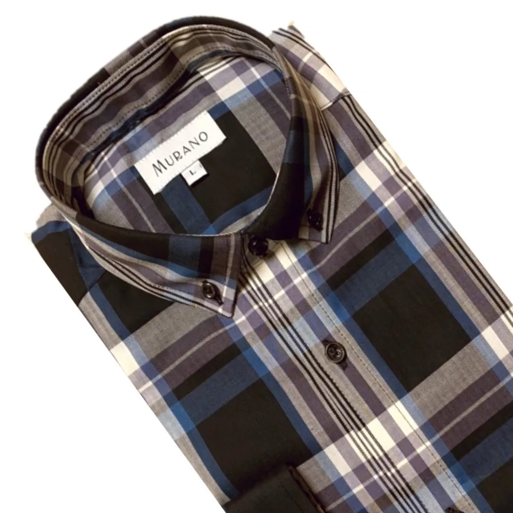 【MURANO】男格條紋長袖襯衫-深藍綠 歷史價格詳細信息