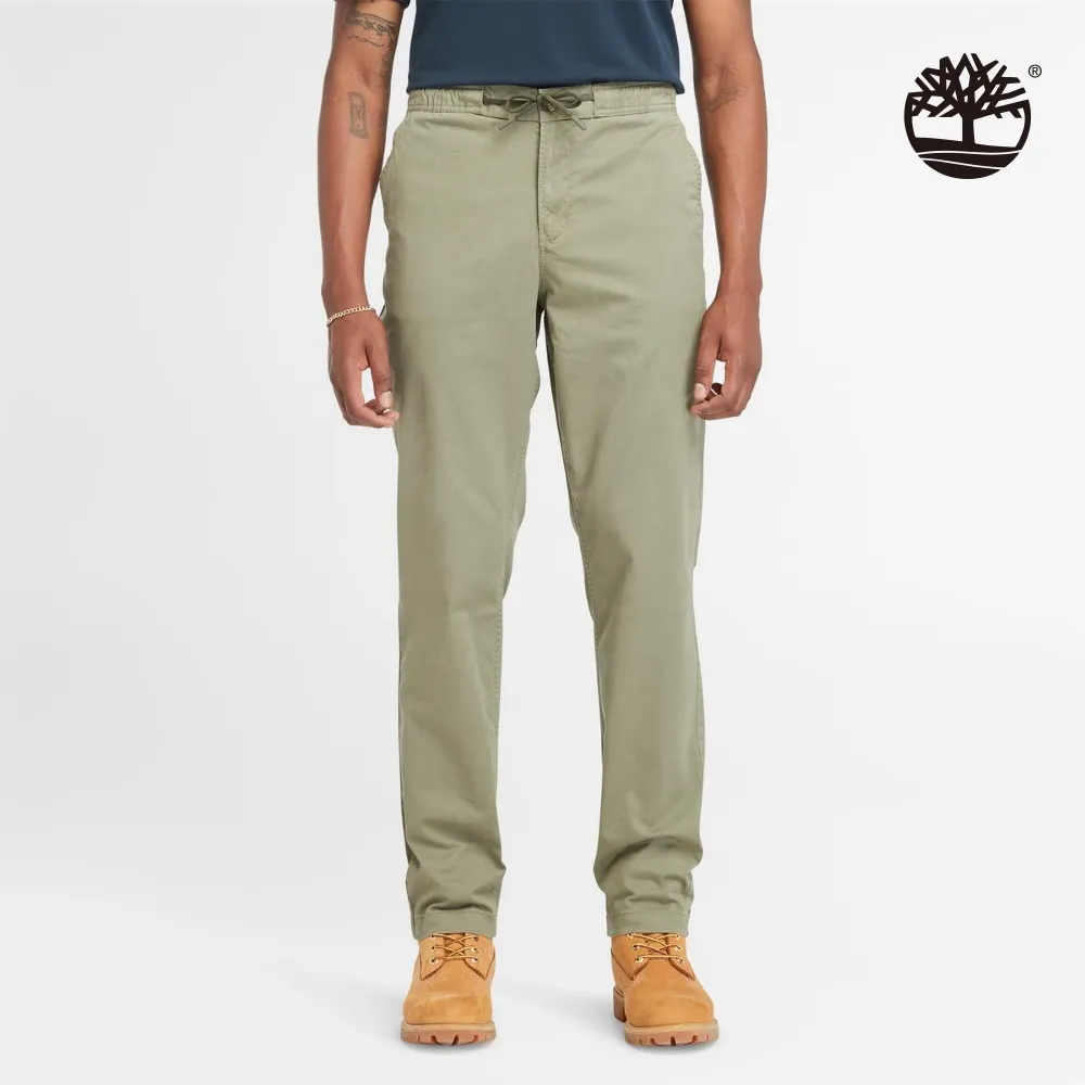【Timberland】男款灰綠色彈力斜紋布慢跑褲(A61UK590) 歷史價格詳細信息