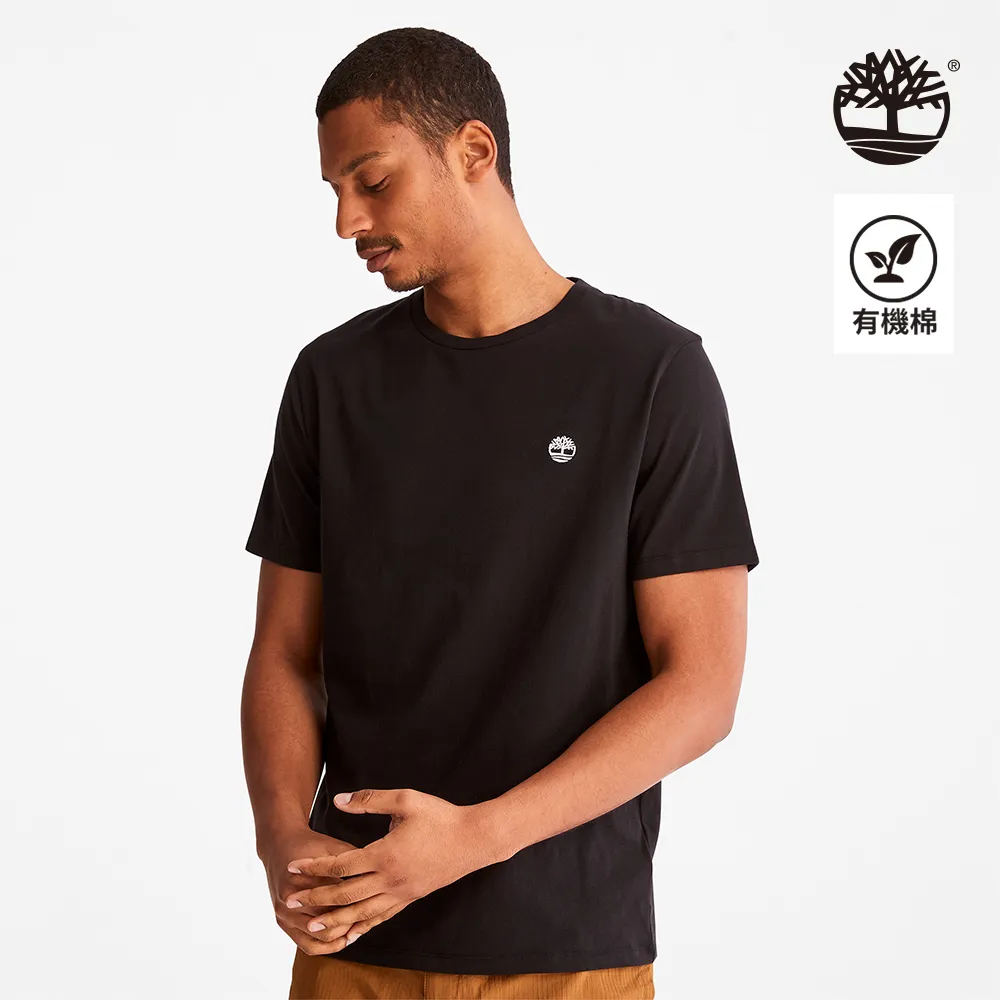 Timberland 男款黑色有機棉胸前LOGO短袖T恤|A2AJ1P56 歷史價格詳細信息