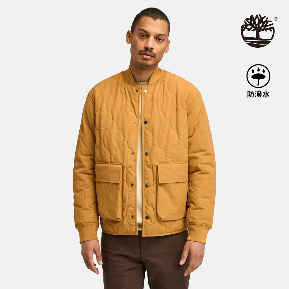 Timberland 男款小麥色防潑水絎縫外套|A693FP47 歷史價格詳細信息