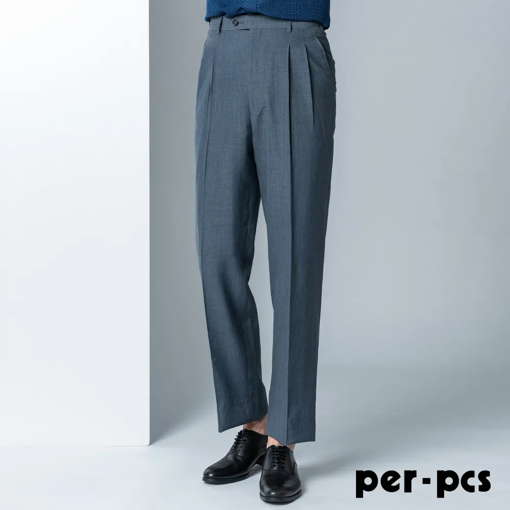 【per-pcs】商務紳士簡約打摺西褲_咖啡褐(81229) 歷史價格詳細信息