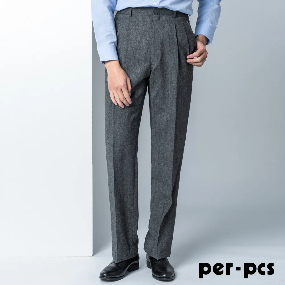 【per-pcs】品味時尚格紋打摺西褲_經典灰白(89235) 歷史價格詳細信息