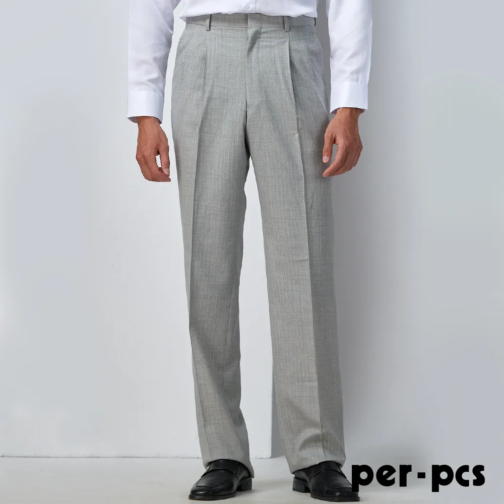 【per-pcs】輕奢俐落格紋合身西褲_藍黑(721103) 歷史價格詳細信息