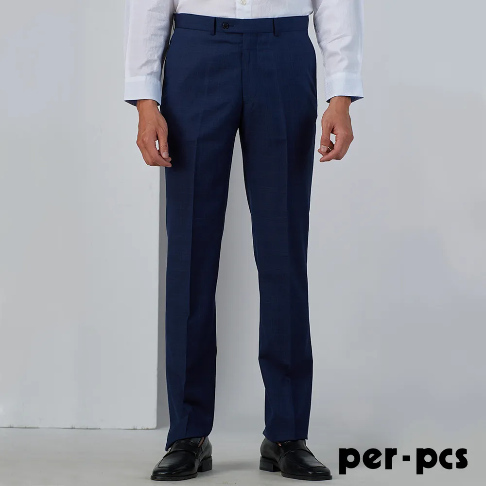 【per-pcs】優雅品格條紋平面西褲_黑(806105) 歷史價格詳細信息