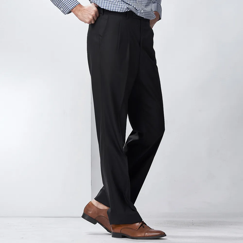 【BARONECE】黑白沉穩交織打摺西褲_灰(68115-11) 歷史價格詳細信息