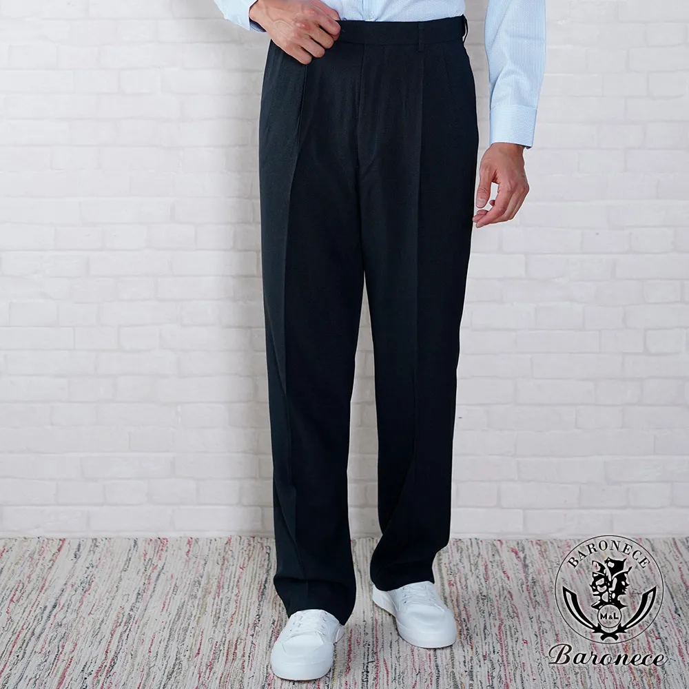 【BARONECE】都會商務嚴選打褶西褲_黑(602102-11) 歷史價格詳細信息