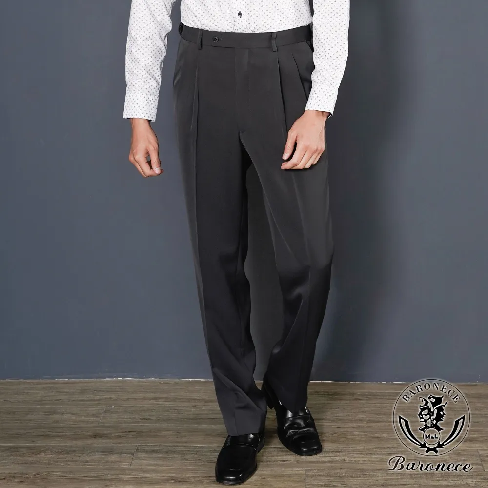 【BARONECE】簡約日式打褶西褲_灰(68120-07) 歷史價格詳細信息