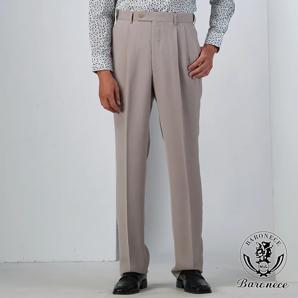 【BARONECE】舒適簡約休閒伸縮平面單褲_白(520121-01) 歷史價格詳細信息