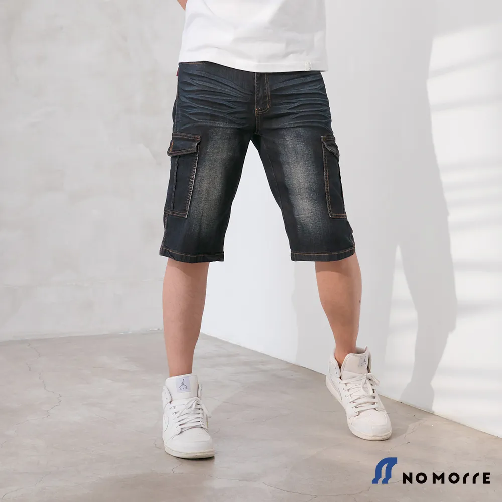【NoMorre】牛仔短褲 工作短褲 牛仔側袋工作短褲 復古水洗刷色彈力牛仔布 L-4L 台灣現貨 #8019 歷史價格詳細信息