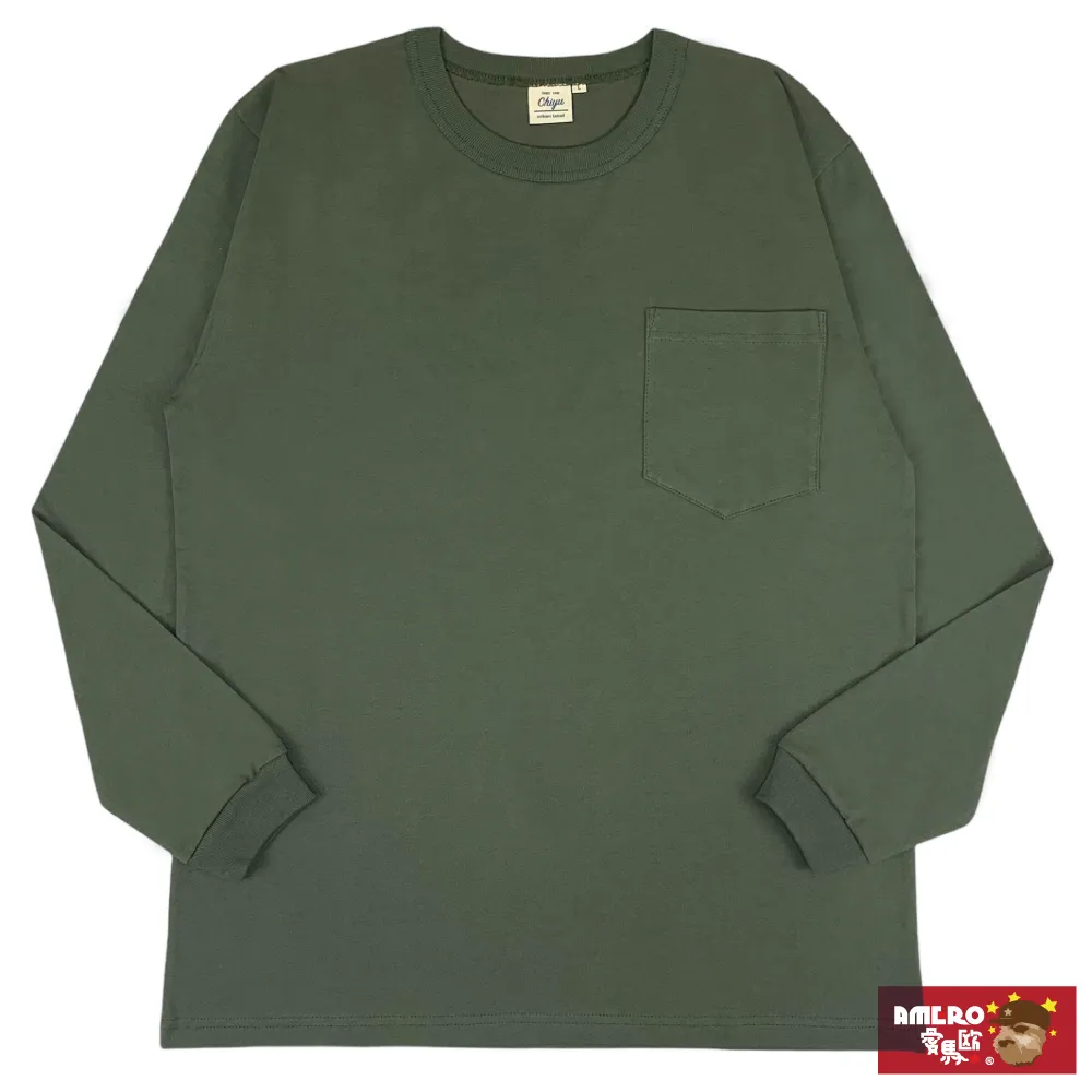【AMERO】男女款 圓領長袖T恤 精梳棉 水洗手感 落肩 口袋 袖口螺紋 加大尺碼 情侶裝 歷史價格詳細信息