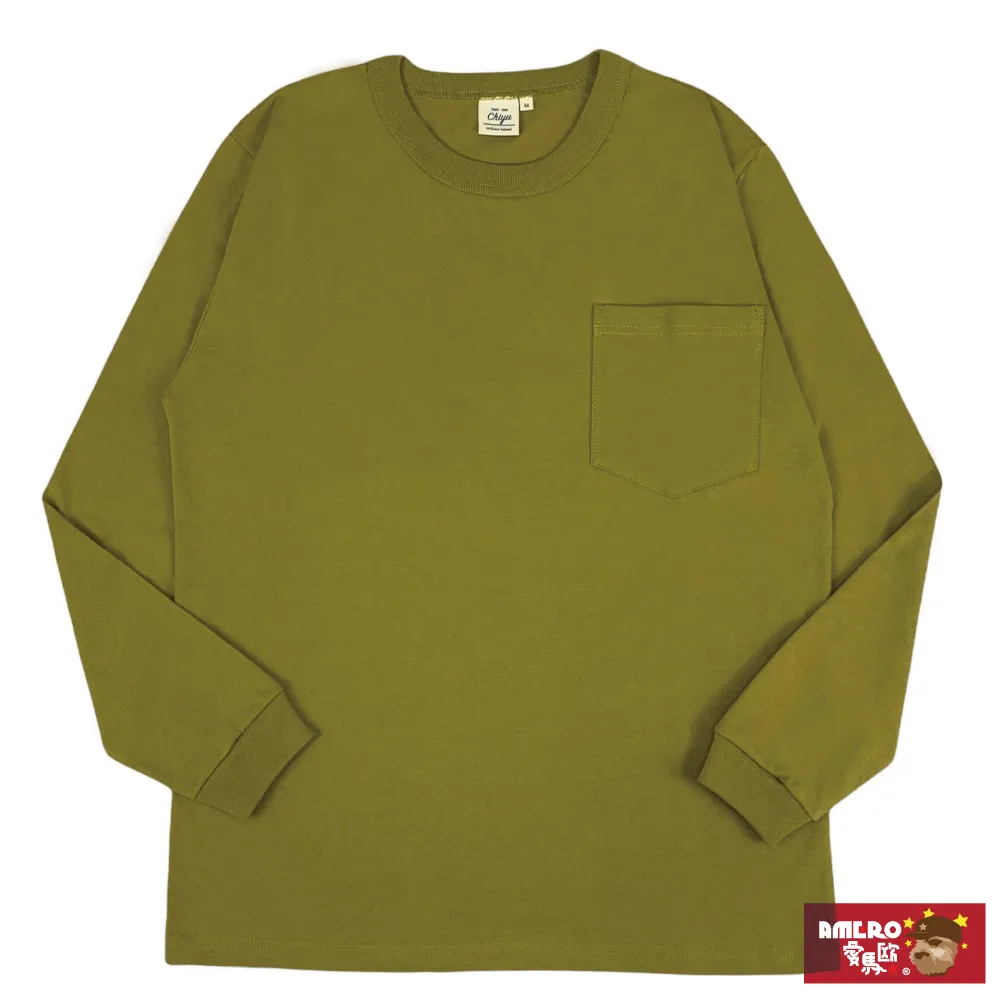 【AMERO】男女款 圓領長袖T恤 精梳棉 水洗手感 落肩 口袋 袖口螺紋 加大尺碼 情侶裝 歷史價格詳細信息